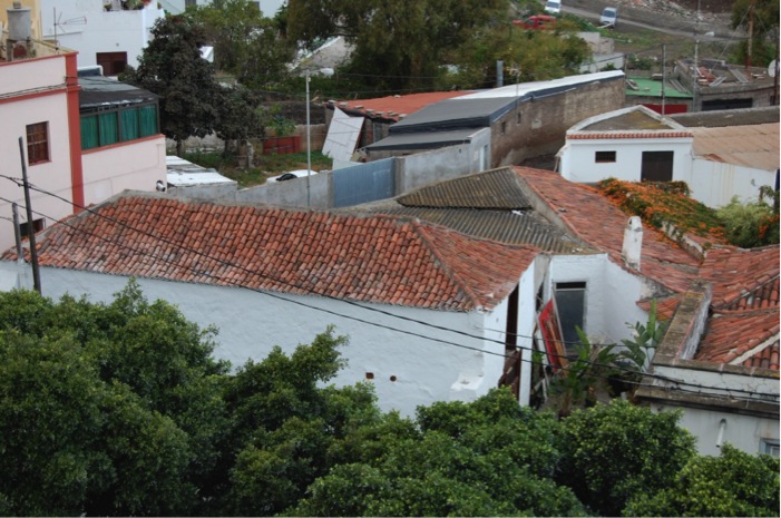 Vista exterior de las cubiertas-Casa de La Alhóndiga (Tejina)